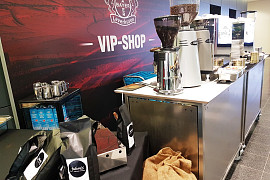 Barista Kaffee Lounge in der VIP Arena Bayer Leverkusen